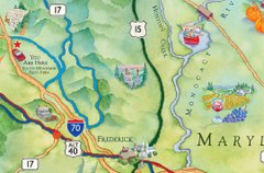 Maryland parks visitor's map (detail):
